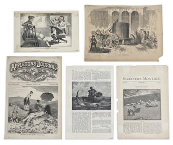 (WINSLOW HOMER.) Archive of approximately 300 nineteenth-century periodical leaves with illustrations after Winslow Homer.